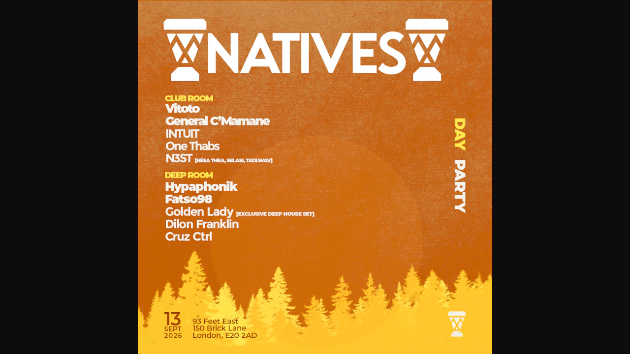 NATIVES: Summer Closing Day Party with Vitoto, General C'Mamane, Hypaphonik & FATSO98