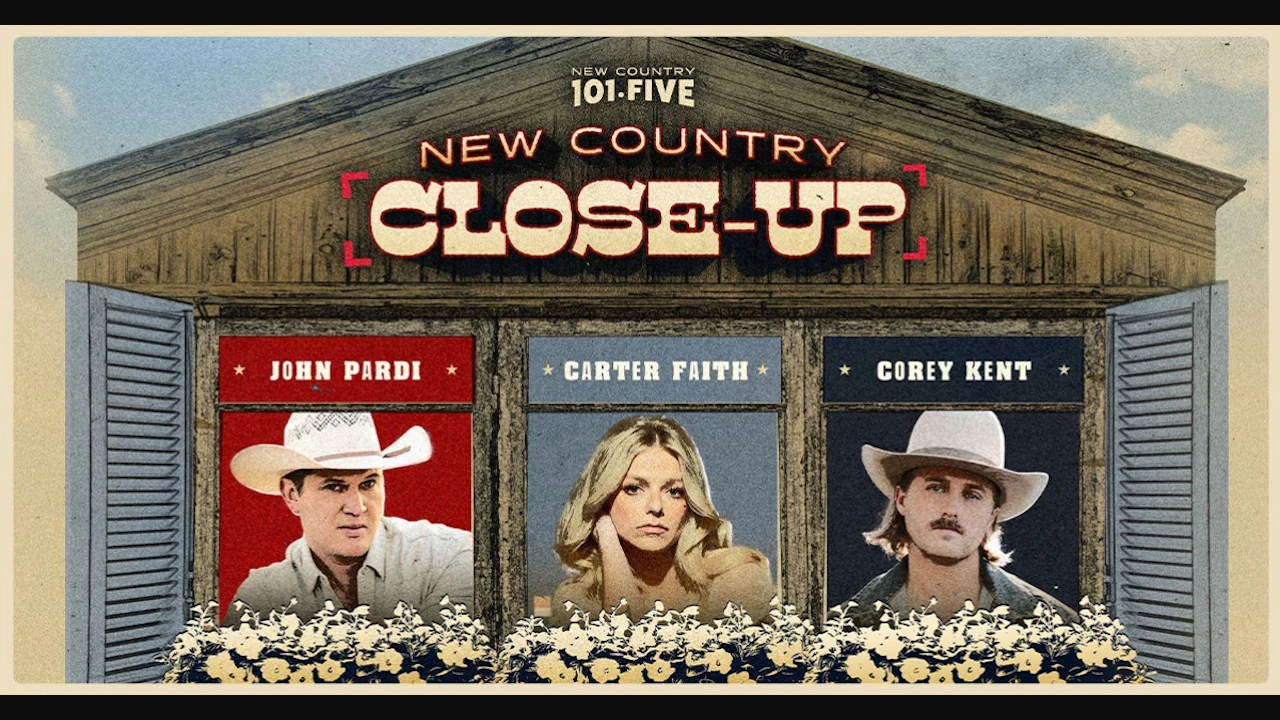 Jon Pardi, Carter Faith & Corey Kent