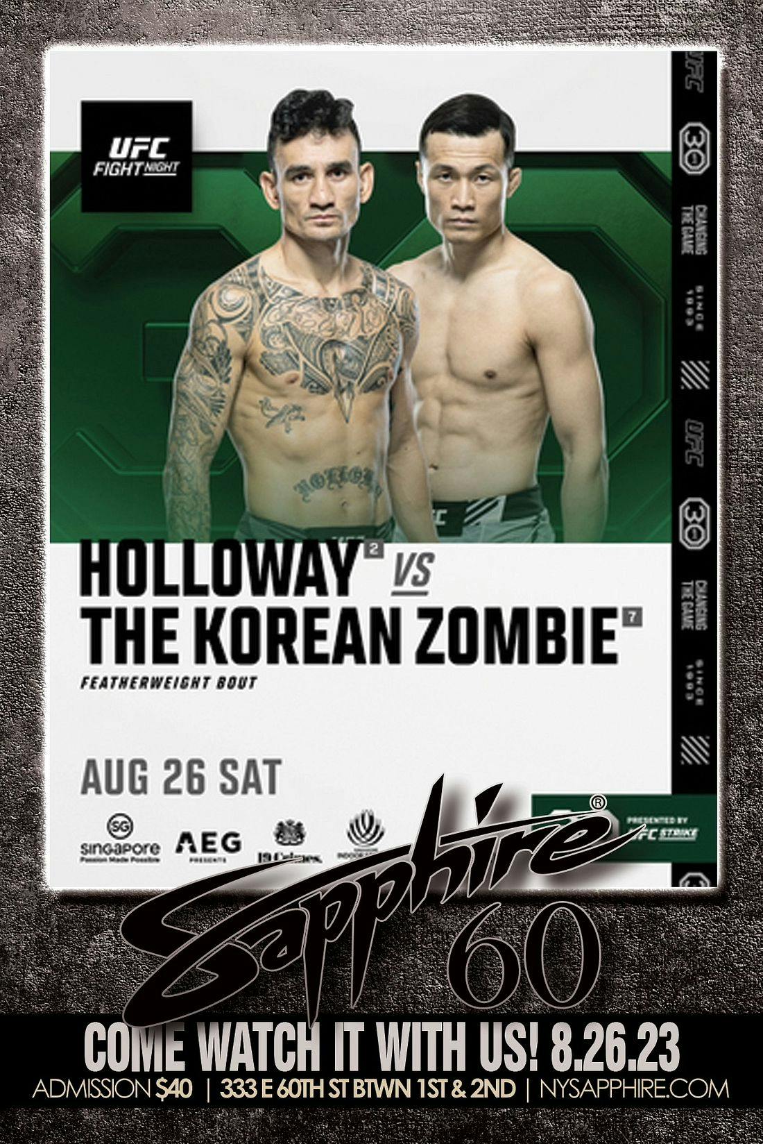 UFC Fight Night: Holloway vs The Korean Zombie