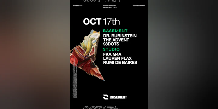 Dr. Rubinstein / The Advent / 98dots / fka.m4a / Lauren Flax / Rumi de Baires
