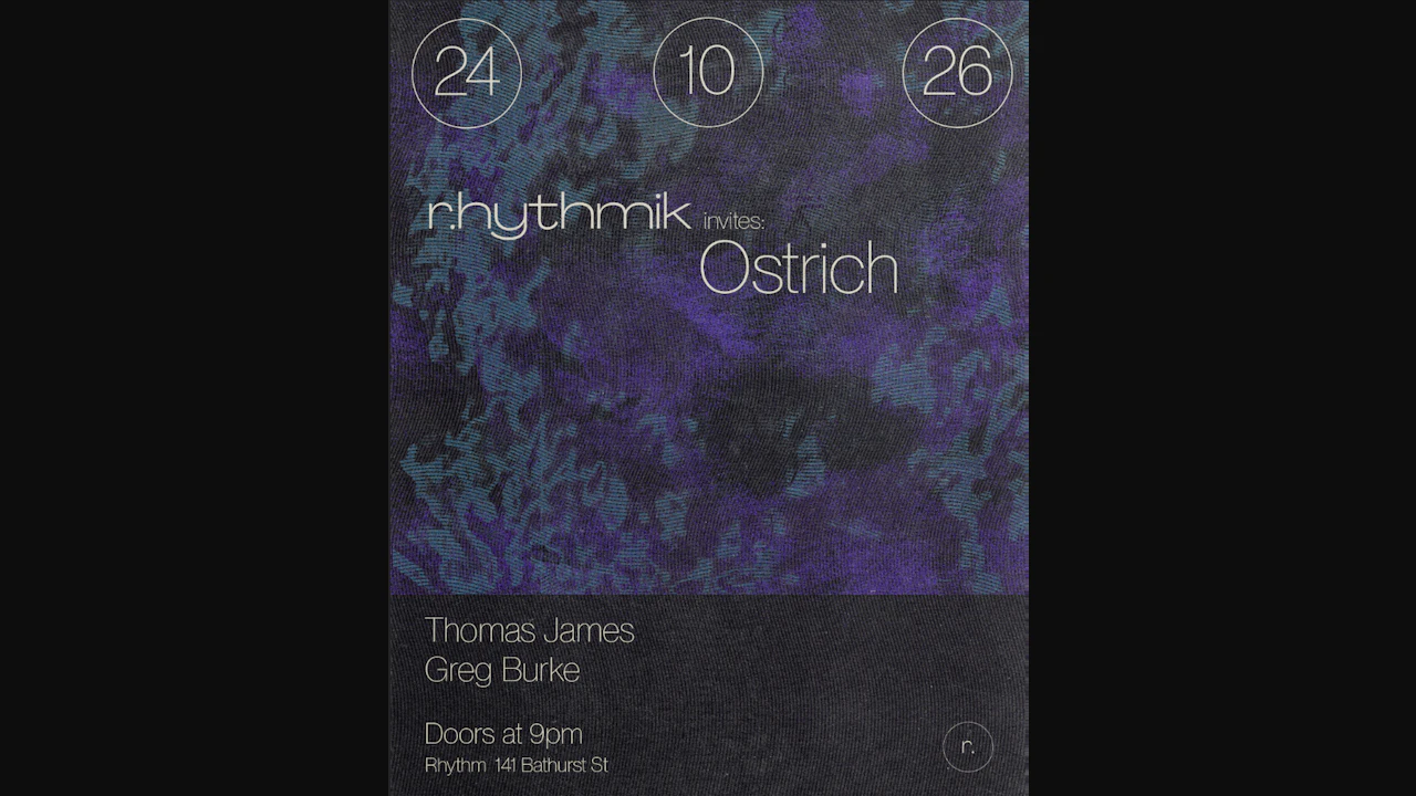 r.hythmik invites: Ostrich