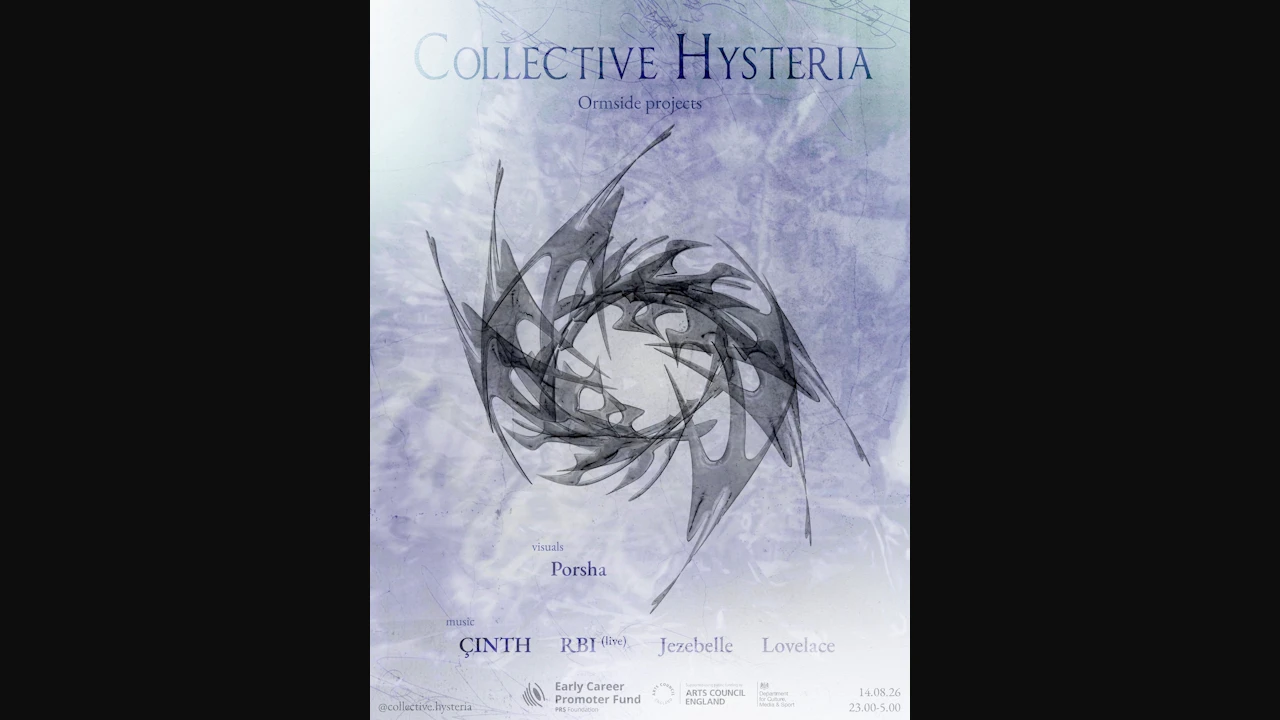 Collective Hysteria w/ RBI (live), ÇINTH, Jezebelle & Lovelace