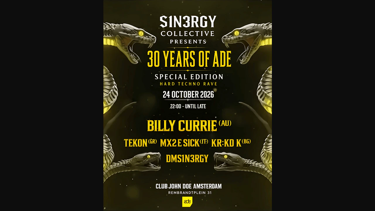 S1n3rgy Collective Presents: 30 Years of Ade - Special Hard Techno Rave