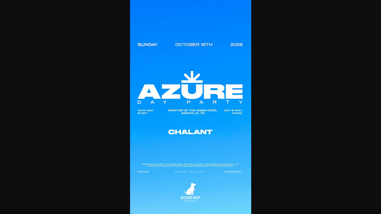 Azure Day Party Nashville October 18th - Chalant