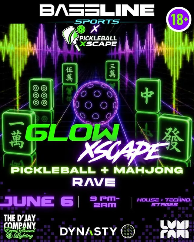 Pickleball + Mahjong Rave @ Pickleball Xscape (18+)