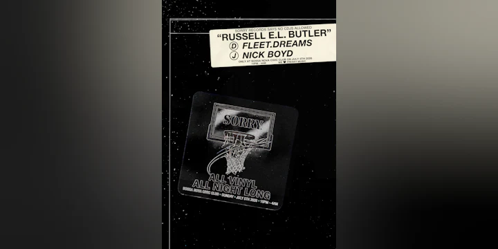 Sorry Records Vinyl Night with Russell E.L. Butler, fleet.dreams, Nick Boyd