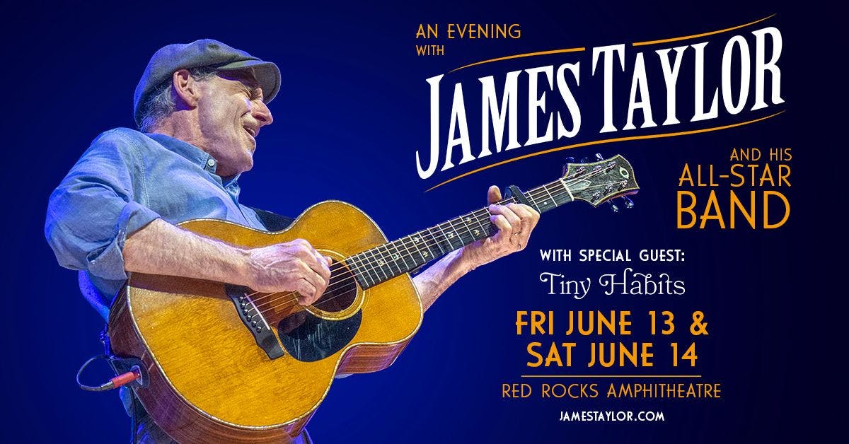 An Evening with James Taylor & His All-Star Band at Red Rocks Amphitheatre - Saturday, Jun 14 2025 | Discotech