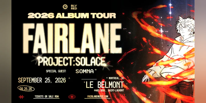 FAIRLANE 2026 Album Tour: Project Solace with special guest SOMNA