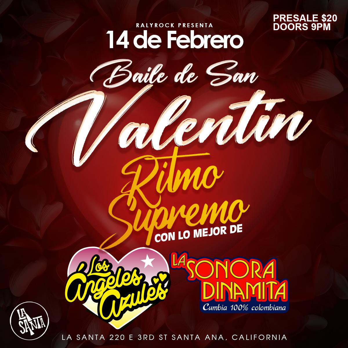 Tributo Los Angeles Azules /Sonora Dinamita at La Santa - Friday, Feb 14 2025 | Discotech