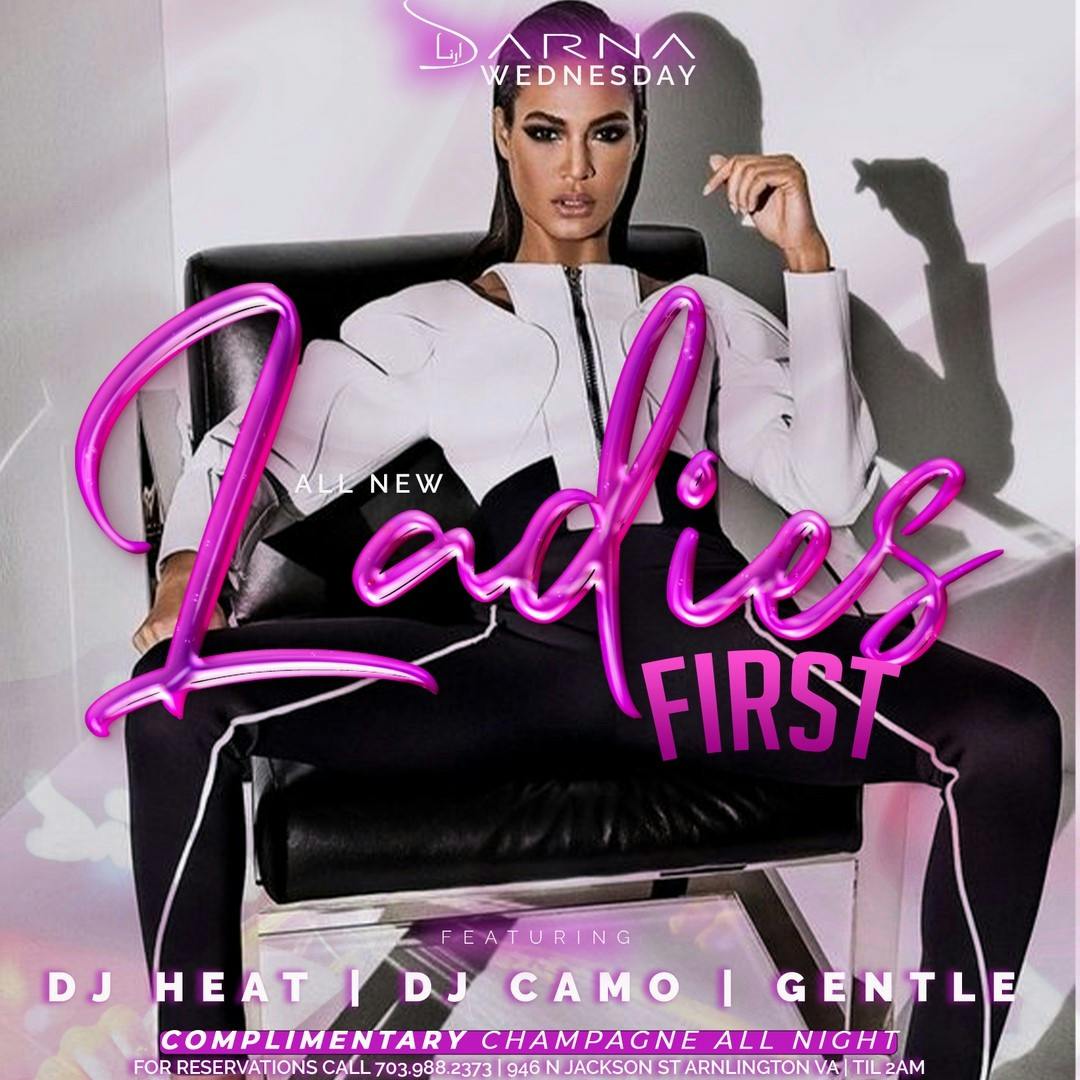 Ladies First Wednesdays at Darna Lounge Wednesday, Feb 7 2024 Discotech