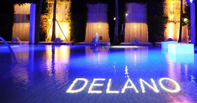 Delano Beach Club at Night